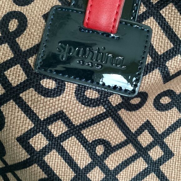 Spartina 449 red and tan shoulder bag like new condition. - Picture 4 of 12